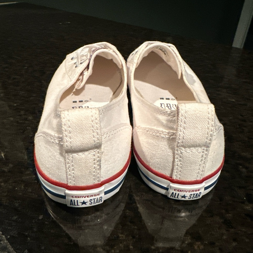 Converse All Star Ballet White Canvas Slip-On Sneakers 9 - Picture 3 of 9
